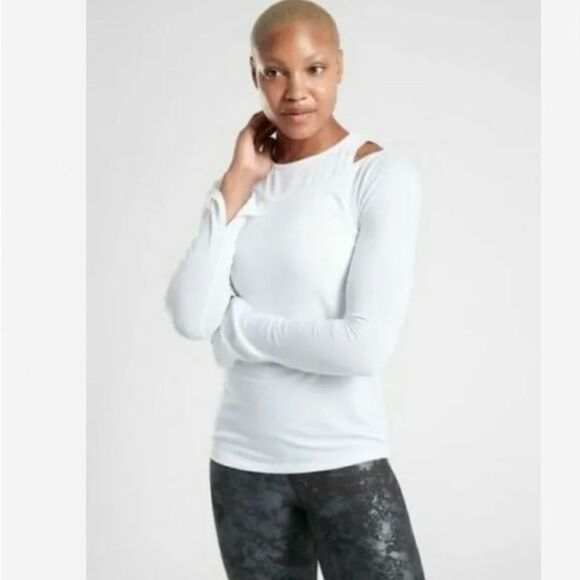 Athleta Essence Groove Top women’s size XS white - Picture 1 of 7
